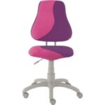 Detská rastúca stolička FUXO S-LINE ružovo/fialová (Suedine)