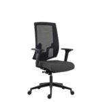 Kancelárska stolička LAPEL Alu, podrúčky, BN6 antracit