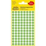 Etikety kruhové 8mm Avery neónovo zelené
