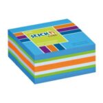Samolepiaci bloček Stick’n Hopax mini, 51x51 mm, modrý mix
