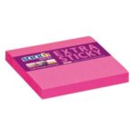Samolepiaci bloček Stick’n Hopax, 76x76 mm, neónovo ružový