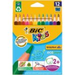 Farbičky BIC trojhranné odolné voči lámaniu, 12 ks