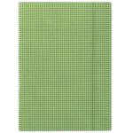 Kartónový obal s gumičkou DONAU zelené káro