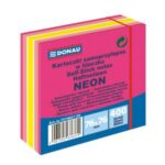 Bloček DONAU 76 x 76 mm, neónová ružová, 400 lístkov