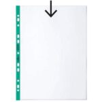 Euroobal DURABLE A4 90mic so zeleným okrajom 100ks