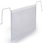 Závesné vrecko s drôteným vešiakom na šírku A5, 50ks, transparentné Vrecko s drôteným závesom A5