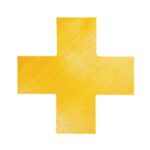 Podlahové značenie KRÍŽ žlté 10ks