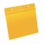 Závesné vrecko s drôteným vešiakom na šírku A4 50 ks žlté