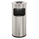 Kôš s popolníkom 17 ℓ strieborný