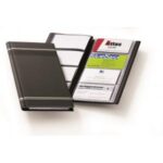 Vizitkár prenosný na 96 vizitiek VISIFIX s prúžkami čierny