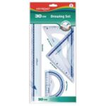 Rysovacia súprava pravítiek KEYROAD ohybná, transparentná, 30 cm