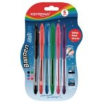 Guľôčkové pero KEYROAD Soft Jet 0,7 mm, blister 6 ks, mix farieb