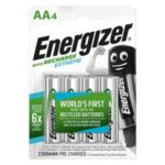Batéria Energizer tužková nabíjateľná 2300 mAh AA-HR6 / 4 ks