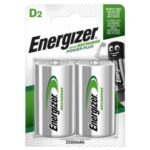 Batéria Energizer veľký monočlánok nabíjateľná 2500mAh HR20 / 2 ks