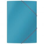 Kartónový obal s gumičkou Leitz Cosy hebký kľudný modrý