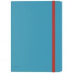 Plastový obal s gumičkou Leitz Cosy hebký s vnútorným vreckom kľudný modrý