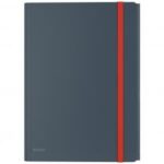 Plastový obal s gumičkou Leitz Cosy hebký s vnútorným vreckom zamatová sivá;