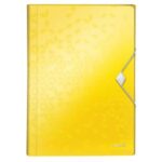 Aktovka plastová s priehradkami Leitz WOW žltá