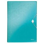 Aktovka plastová s priehradkami Leitz WOW ľadovo modrá