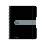 Blok poznámkový štvorčekový Herlitz Easy Orga A5 80 listov čierny