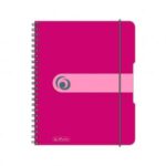 Blok poznámkový štvorčekový Herlitz Easy Orga A5 80 listov tmavoružový