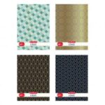 Zošit Herlitz A4, 40 listov, linajkový, s parciálnym lakom, 3D UV Art deco, mix motívov