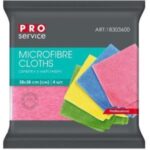 Utierky z mikrovlákna univerzálne, 38x38cm, 4ks, ružová, žltá, modrá, zelená