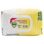 Antibakteriálne vlhčené obrúsky Fresh Detox Lemon na ruky a povrchy (120 ks)