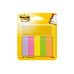 Záložky Post-it papierové, 15 x 50 mm, 100 lístkov, 5 bločkov/balenie