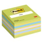 Samolepiaci bloček Post-it 76 x 76 mm, neónová zelená, mix farieb
