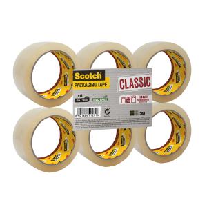 Baliaca lepiaca páska Scotch , neobsahuje PVC, priehľadná, 48 mm x 50 m, 6 roliek