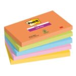 Samolepiaci bloček Post-it Super Sticky BOOST, veľkosť 76x127 mm, 5 bločkov po 90 lístkov