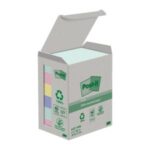 Samolepiaci bloček Post-it recyklované NATURE, pastelové farby, veľkosť 38x51 mm, 6 bločkov po 100 lístkov