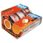 Lepiaca páska kryštálovo číra Scotch, 19 mm × 7,5 m, 2 + 1 rolka, v zásobníku zadarmo