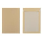 Poštové tašky B4 s páskou,s kartónovou zadnou stranou hnedé