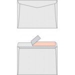 Poštové obálky C5 s páskou, 1000 ks
