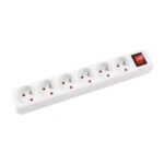 Predlžovací kábel Office Products so 6 zásuvkami s vypínačom 3m