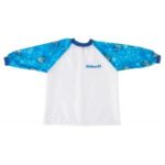 Detská zástera na maľovanie Pelikan, modré rukávy