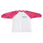 Detská zástera na maľovanie Pelikan, červené rukávy