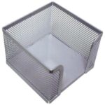 Drôtený stojan na blok ’kocka’ 95x80x95mm strieborný