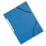 Kartónový obal hladký s gumičkou Q-CONNECT modrý