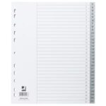 Plastový rozraďovač Q-CONNECT 31-dielny maxi sivý