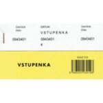 Vstupenka číslovaná 3-dielna, 100 listov