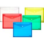 Plastový obal A4 s cvočkom mix farieb rozšírený